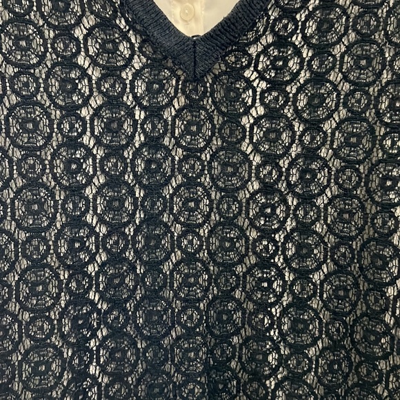 Simply Vera Vera Wang Mock-Layer Sweater in Navy Blue - Picture 10 of 12